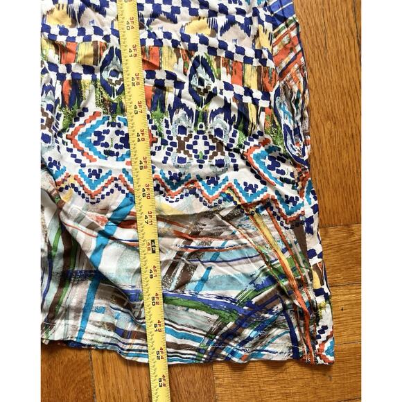 YA Los Angeles Maxi Dress Boho Artistic Print Crochet Flowy Hippie Festival Y2K - Picture 4 of 11